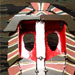Texas artist sculptor Ken Arthur - Crocodile Mask Dogon - Painted Steel