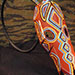 Texas artist sculptor Ken Arthur - Antelope Mask Mali #2 - Painted Steel