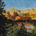 Texas painter artist Ken Arthur Sedona Painting - Oil on Board