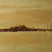 Texas painter artist Ken Arthur - On the Texas Bayou - Oil on Board 
