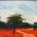 Texas painter artist Ken Arthur - Spanish Trail Texas Hill Country Painting - Oil on Board