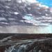Texas painter artist Ken Arthur - Rain on the Plain - Oil on Board