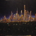 Texas painter artist Ken Arthur - Austin Nightscape - on Canvas