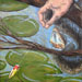 Texas painter artist Ken Arthur - Retrieving the Lure Painting - Oil on Board