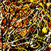 Texas painter artist Ken Arthur - Ode to Pollock - Enamel on Board painting