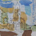 Texas painter artist Ken Arthur - Old St. Mary’s Church 1846 - Mixed Media on Paper