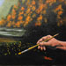 Texas painter Ken Arthur River in Vermont Painting- Acrylic and Enamel
